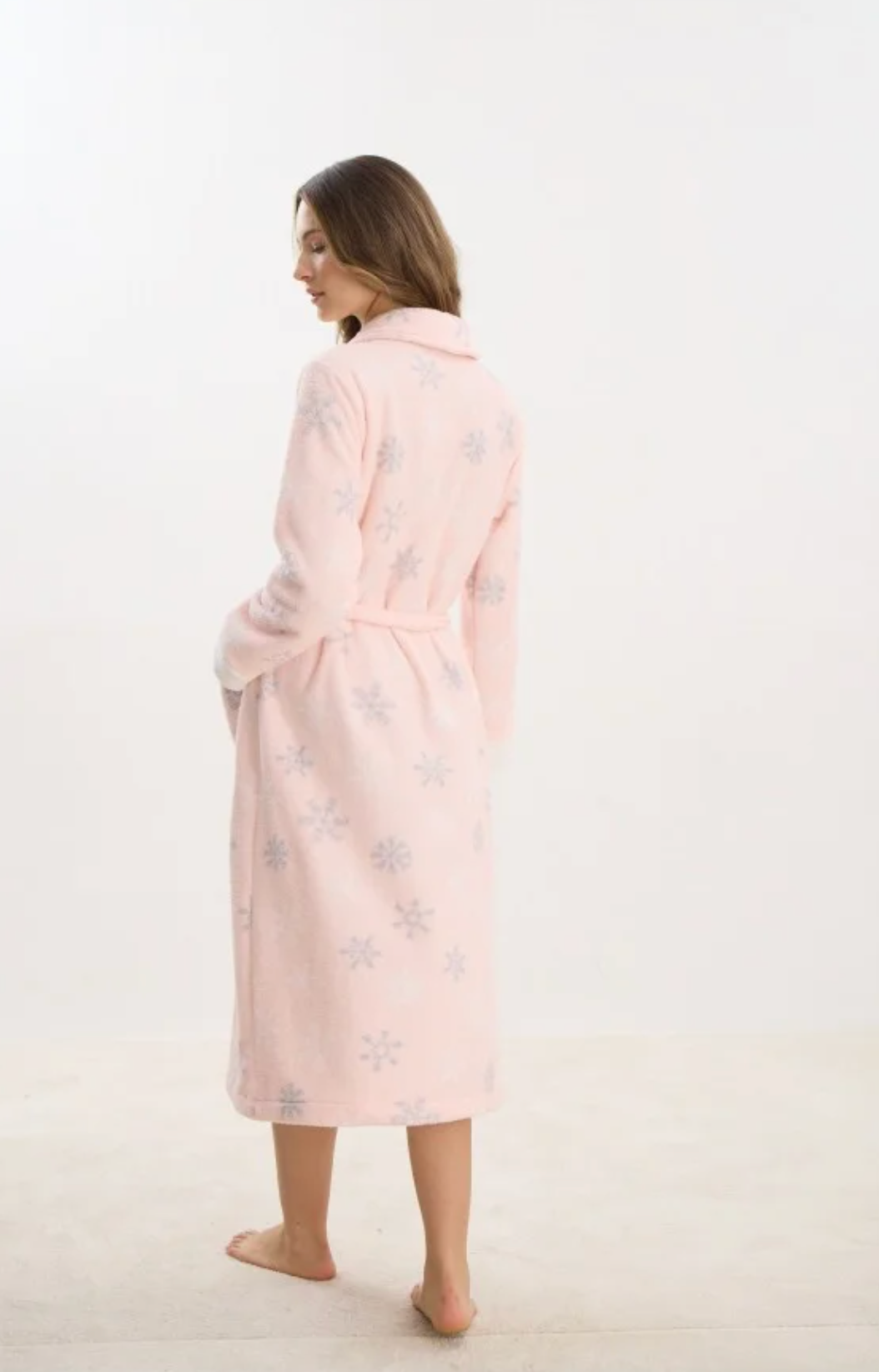Damen Bademantel „Polar Dream“ – Rosa, mit Gürtel