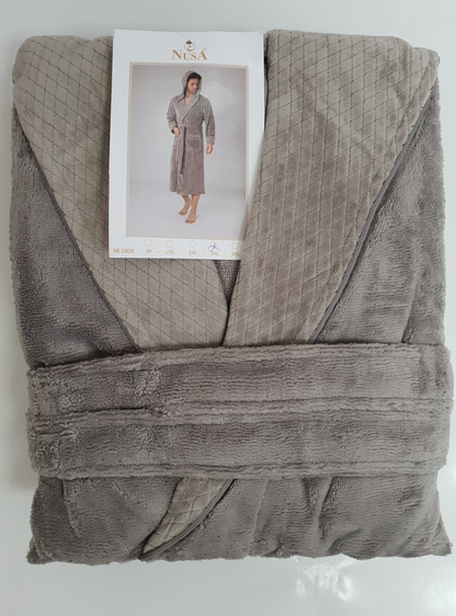 Luxuriöser Herren Frottee-Bademantel mit Kapuze – Baumwolle & Bambus