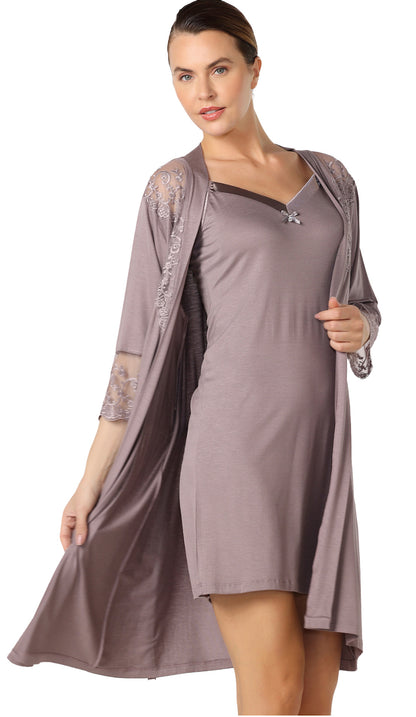 Damen Nachtwäsche-Set mit Spitze