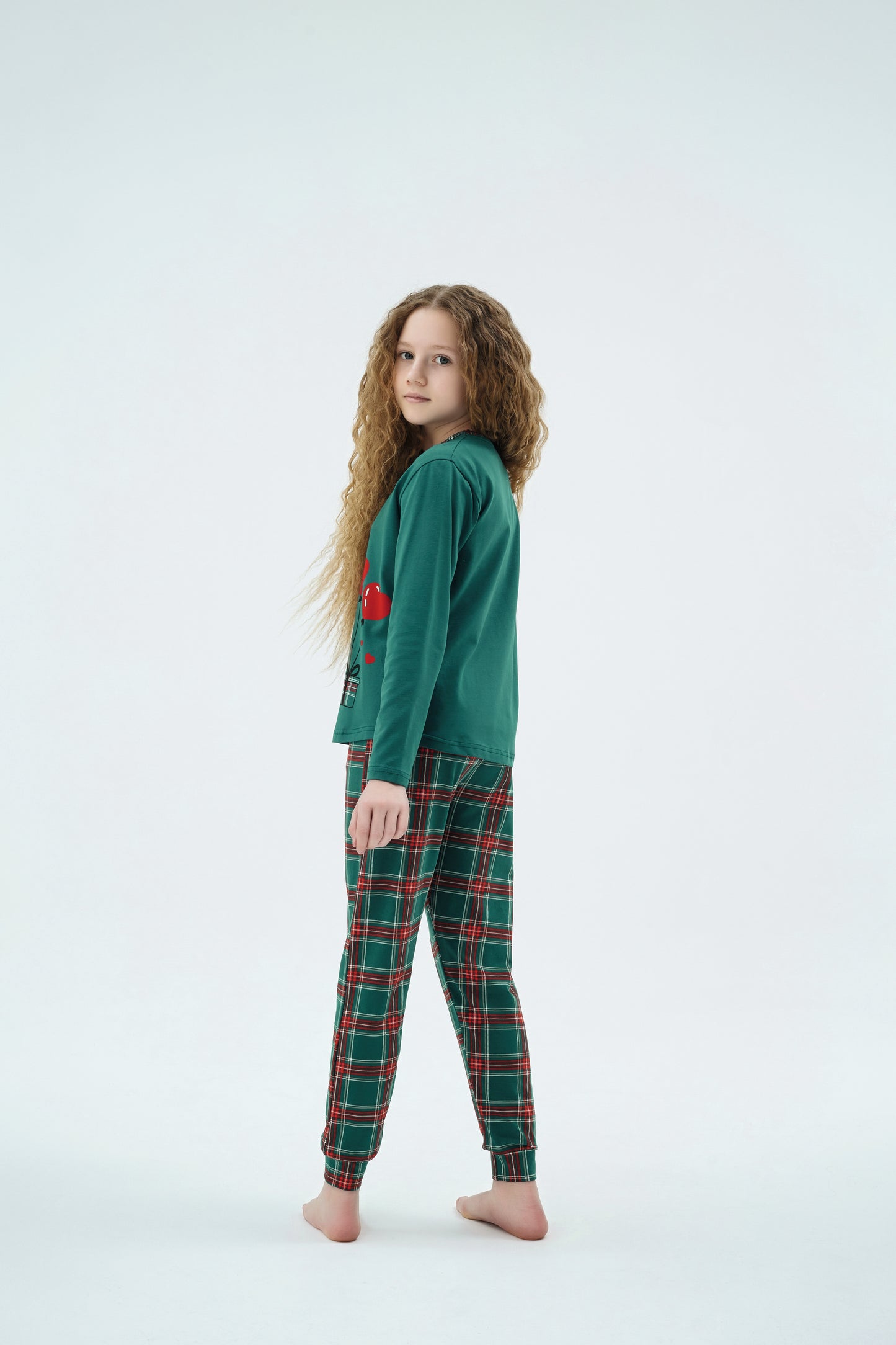 Kinder Pyjama Set – Langarm, Kariert | Geschenkverpackung 🎁 | Weihnachts Pyjama Mädchen