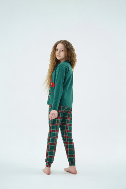 Kinder Pyjama Set – Langarm, Kariert | Geschenkverpackung 🎁 | Weihnachts Pyjama Mädchen