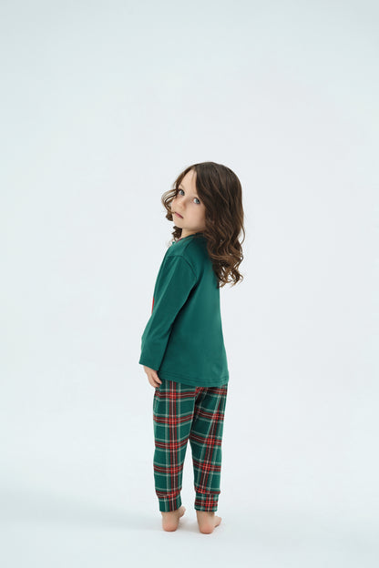 Kinder Pyjama Set – Langarm, Kariert | Geschenkverpackung 🎁 | Weihnachts Pyjama Mädchen