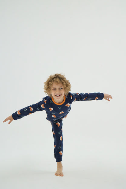 Jungen Pyjama-Set mit Tiger-Print – Baumwolle mit Elasthan