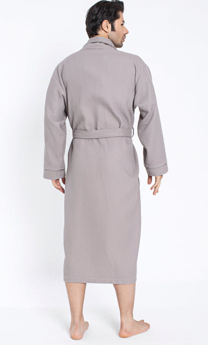 Eleganter Herren Bademantel aus Waffelpikee
