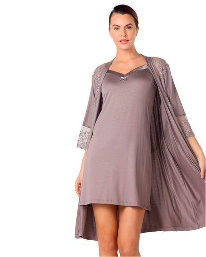 Damen Nachtwäsche-Set mit Spitze