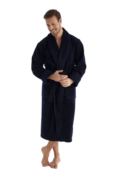Luxuriöser Herren Frottee-Bademantel mit Gürtel – Baumwolle & Bambus